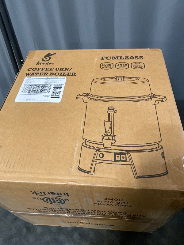 Photo 1 of Coffee Urn Stainless Steel 8L/2.11gal Hot Water Urn with Faucet Large Capacity 55 Cups Coffee Maker Commercial Grade Hot Coffee Dispenser for Buffet, Catering, Wedding, Gathering