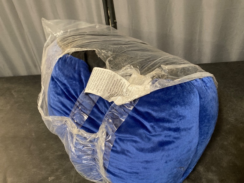 Photo 1 of Heritage Kids Shark Round Figural Kids Bean Bag Chair , Blue, Large