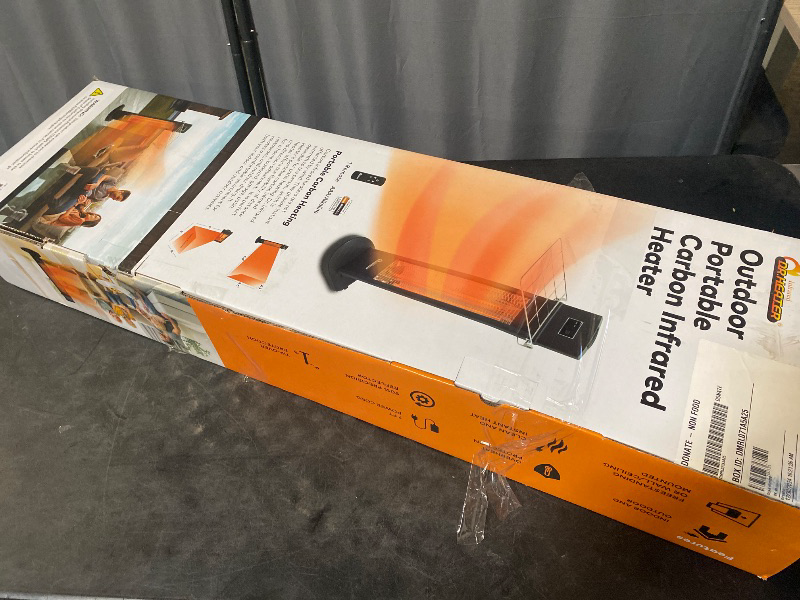 Photo 1 of Dr Infrared Heater DR-238 Carbon Infrared Outdoor Heater for Restaurant, Patio, Backyard, Garage, and Decks, Standard, Black