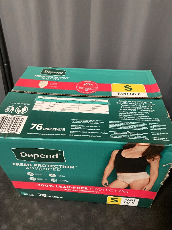Photo 1 of Depend Fresh Protection Adult Diapers, Incontinence & Postpartum Bladder Leak Underwear for Women, Disposable, Maximum, Medium, Blush, 76 Count (2 Packs of 38), Packaging May Vary