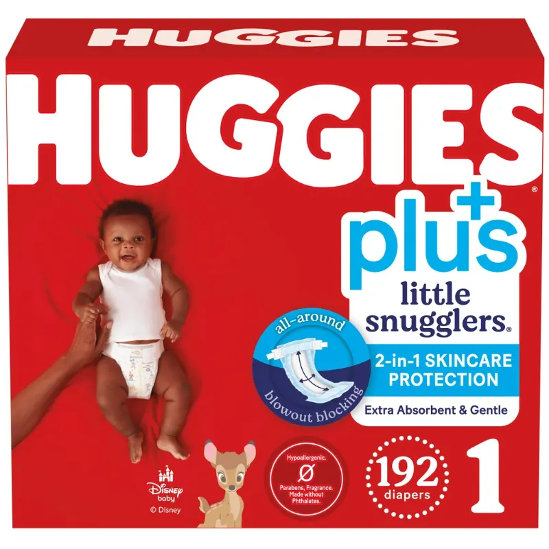 Photo 1 of Huggies Plus Diapers Sizes 1 - 2