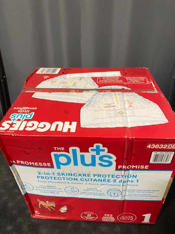Photo 1 of Huggies Plus Diapers Sizes 1 - 2