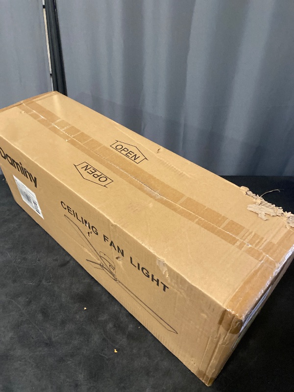 Photo 1 of DAMINY Natural Solid Wood 52 inch Ceiling Fan with Light,3 Blades,6CCT,Black Low Profile Ceiling Fan with Light and Remote Control,APP Control,Flush Mount