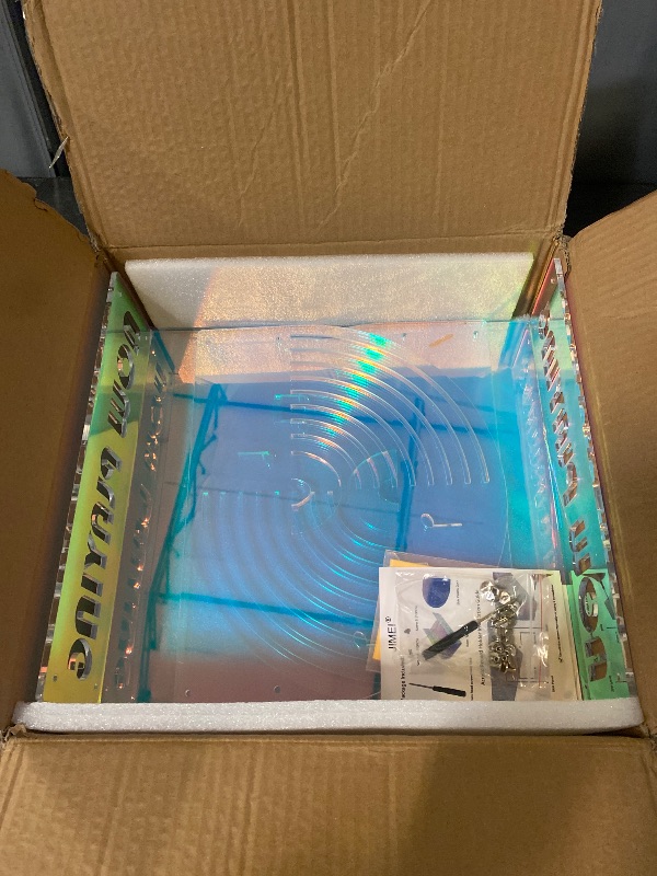 Photo 1 of Acrylic Vinyl Record Storage Holder, Prism Colorful Record Holder Stand for Albums,Now Playing Display LP Holder Rack (Prism acrylic, 50-75 LP Capacity)