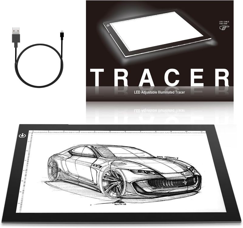 Photo 1 of A4 LED Light Box 9x12 Inch Light Pad Only 5mm Ultra-Thin USB Power Light Table for Tracing
