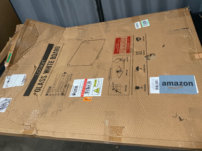 Photo 1 of Loukin Glass Whiteboard for Wall, Magnetic Dry Erase Glass Board, Framless Surface White Board for Office, School, Dry Erase Whiteboard Set Includes Cleaner & Eraser & Marker (36" x 48")