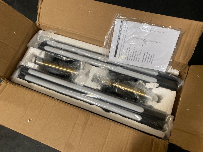 Photo 1 of Battery Operated Wall Sconces Set of 2, Dimmable Battery Wall Sconce with Remote Control, Black Gold LED Rechargeable Sconces, 36 Inch Modern Wireless Wall Lights for Bedroom, Living Room