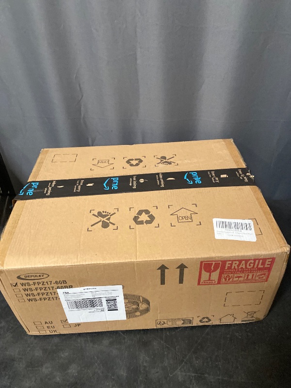 Photo 1 of Depuley Outdoor Ceiling Fan with Light: 26" Caged Ceiling Fans with Remote App Control for Patio Kitchen Bedroom - Farmhouse Fandelier Flush Mount Lights Fixture Reversible 6 Speed Timer Black