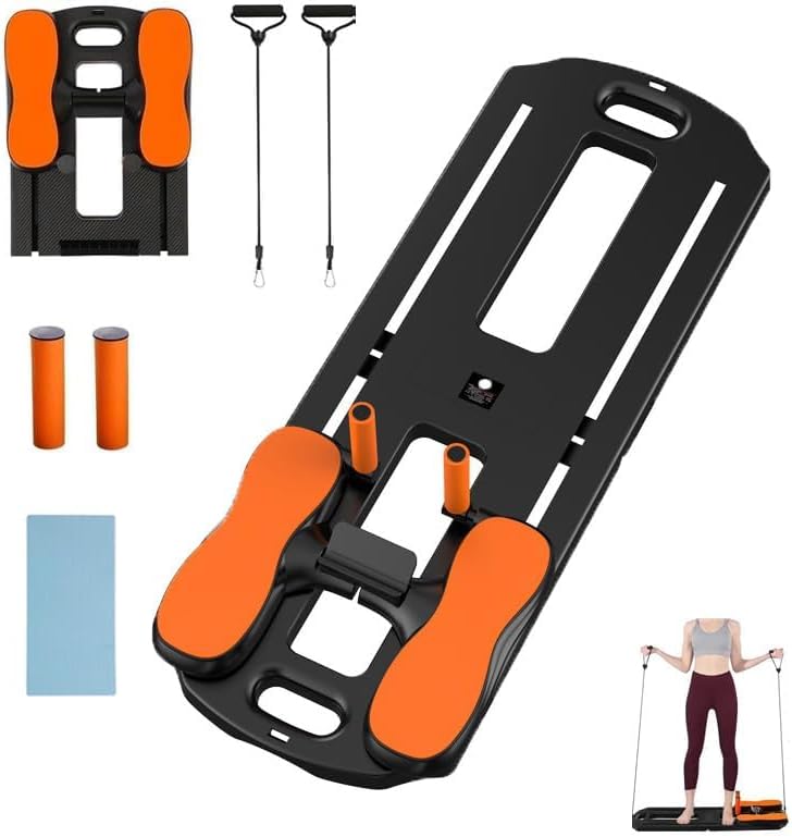 Photo 1 of Foldable 5-in-1 Pilates Reformer Board, Multifunctional Ab & Core Trainer with Resistance Bands & Auto-Rebound