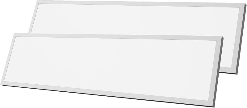 Photo 1 of 1x4FT LED Flat Panel Light Surface Mount, 24W/30W/40W, 4980LM Dimmable 5CCT 3000K-6000K, Edge-Lit Ceiling Light Fixture for Kitchen, Built-in Driver Troffer Light, Ivory 2-Pack