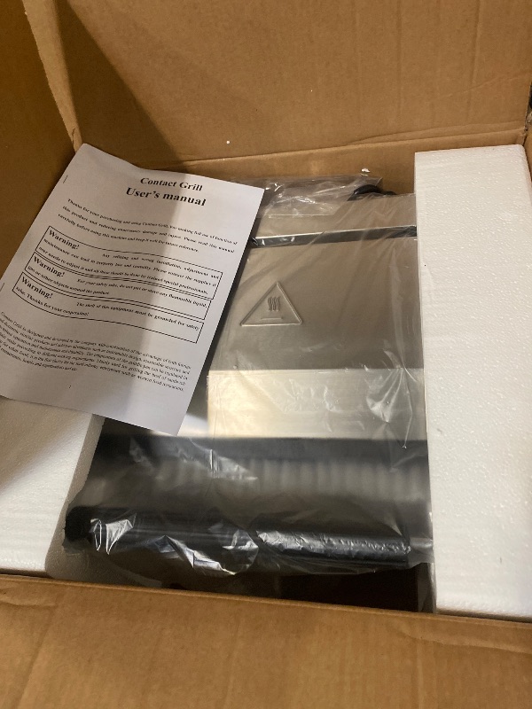 Photo 1 of CTJ Commercial Panini Press Stainless Steel Electric Sandwich Panini Maker 2200W Countertop Panini Grill Press with Grooved Top & Temp Control for Sandwich Hamburger Steak Bacon