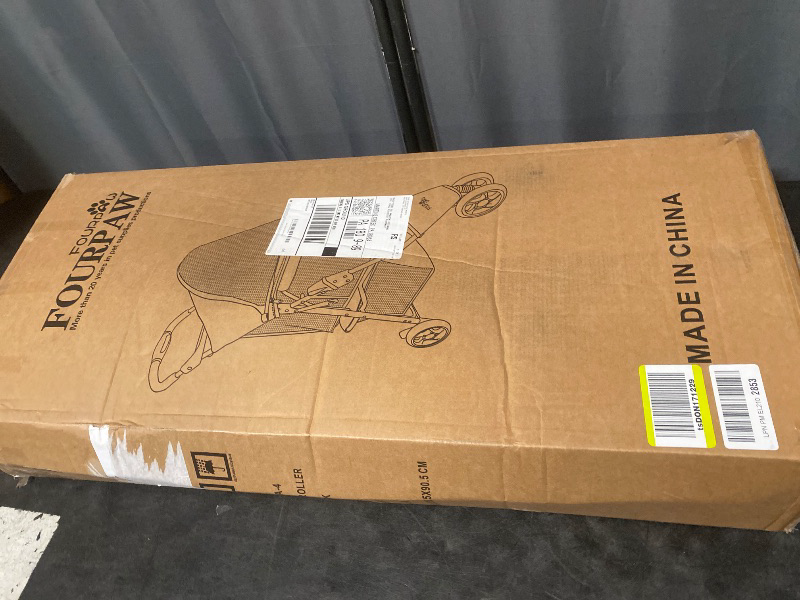 Photo 1 of Full-Window pet Stroller 4 Wheels for Cats & Dogs, with Storage Basket,Cup Holder, Travel Puppy/Cats Stroller