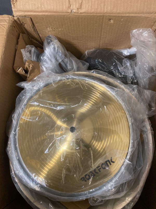 Photo 1 of Kids Drum Set 3-Piece Beginner Drum Set Junior Drum Set,with Throne Stool, Cymbal, Drum Sticks, Bass Drum Pedal,Toms (Black)