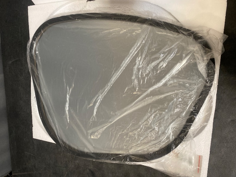 Photo 1 of Black Asymmetrical Wall Mirror Large 20"x16" Irregular Oval Mirror Modern Wood Frame Unique Shape Wall Mounted Vanity Artistic Mirrors Decorative for Living Room Bedroom Bathroom Hallway