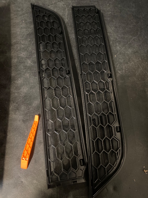 Photo 1 of Front Grill Mesh for Tesla Model Y 2025-2026 Juniper, Snap-On Radiator Guard, No-Drill Lower Bumper Grille Cover Insert, ABS & Stainless Steel Debris Protection