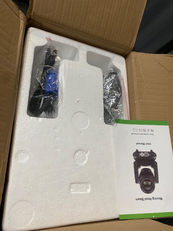 Photo 1 of 200W LED Moving Head Stage Lighting 5 Mode 10 Colors 14 GOBO 18 Prism DJ Light 14CH RGBW 4in1 Controlled by Scene Auto Sound Master-Slave DMX Moving Head Light DJ Lights for Party Club Church Show