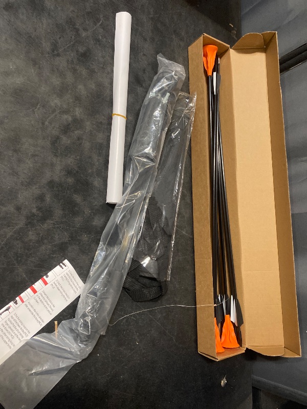 Photo 1 of Bow and Arrow for Teens Beginners Adults Recurve Bow Set 8 Arrows 5 Target Face Archery Longbow Kit Backyard Games Gift for Outdoor Sports