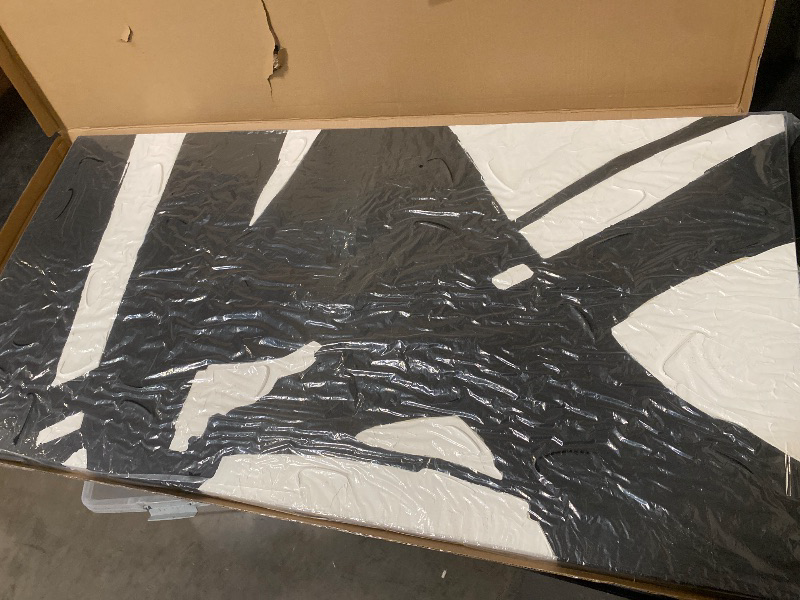 Photo 1 of Contemporary Minimalist Black and White Art Oil Painting 24x48 Inch Wall Abstract Art Painting Office Home Wall Decoration