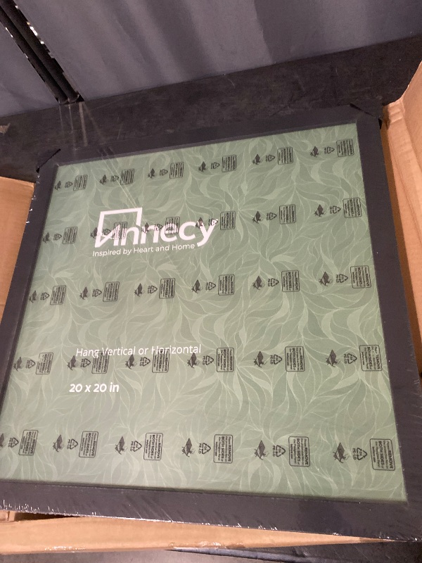 Photo 1 of Annecy 20x20 Picture Frame Black 1 Pack, 20 x 20 Picture Frame for Wall Decoration, Classic Black Minimalist Style Suitable for Decorating Houses, Offices, Hotels