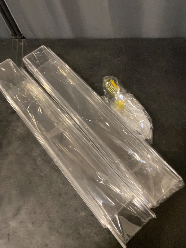 Photo 1 of 24" Premium Acrylic Floating Nursery Kids Bookshelf Wall Ledge Shelf, Clear Invisible Spice Rack Bathroom Storage Shelves Display Organizer, 50% Thicker with Screwdriver, Set of 4