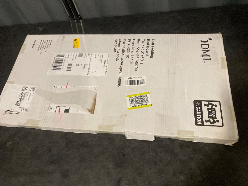 Photo 1 of DMI Foldable Box Spring, Bunkie Board, Bed Support Slats for Support to Streamline and Minimize the Bed, No Assembly Needed, Twin Size, 60 x 30,Brown