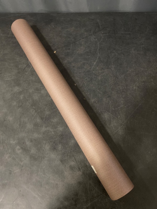 Photo 1 of 24"x393" Brown Grasscloth Peel and Stick Fabric Textured Contact Paper Linen Wallpaper Vintage Matte Frosted Waterproof Luxury Wallpaper for Bedroom Bathroom Kitchen (Dark Brown)