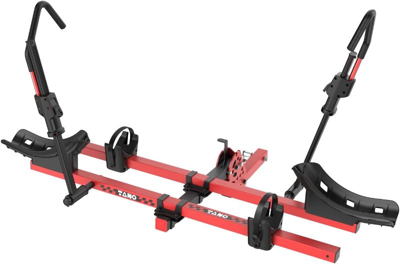 Photo 1 of Bike Racks for Ebikes,Fat Tire Bike Rack for Tow Hitch 2-Bike 200 lbs Capacity, Smart Tilting Platform for Standard E-Bikes, Fits 2-Inch Receiver