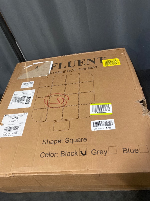 Photo 1 of AFFLUENT 85" EVA Hot Tub Mat & Pad for Inflatable Tubs - 1/2" 12MM Thickened Non-Slip Outdoor/Indoor Protective Mat, Waterproof Durable Inflatable Hot Tub Accessories, Easy Clean (Black)
