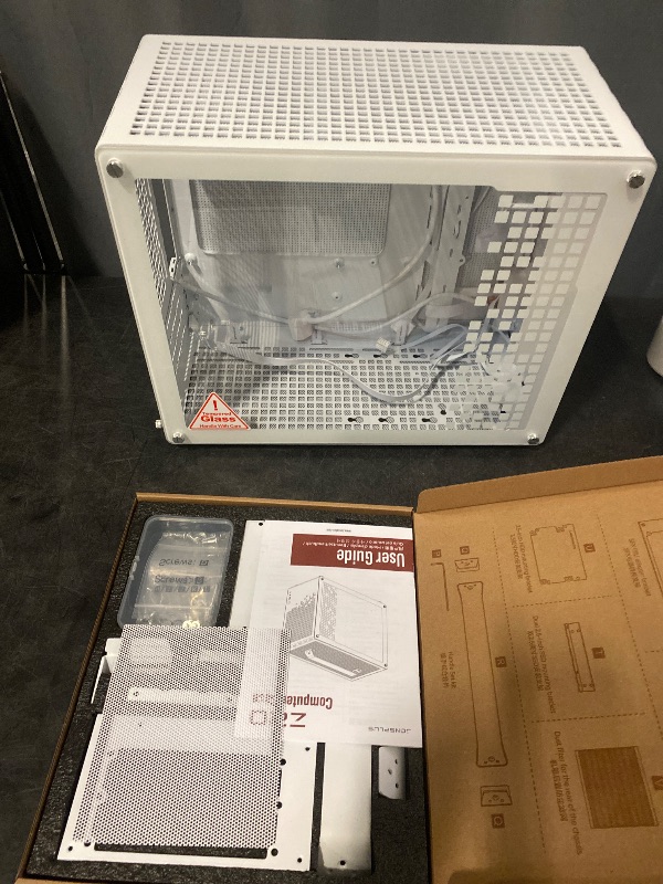 Photo 1 of JONSBO/JONSPLUS Z20 White Micro-ATX Mini Tower Pc Case,with Detachable Carrying Handle, Mini Size, High-Performance Hardware Compatible, Support 240AIO, H160mm Cooler, White