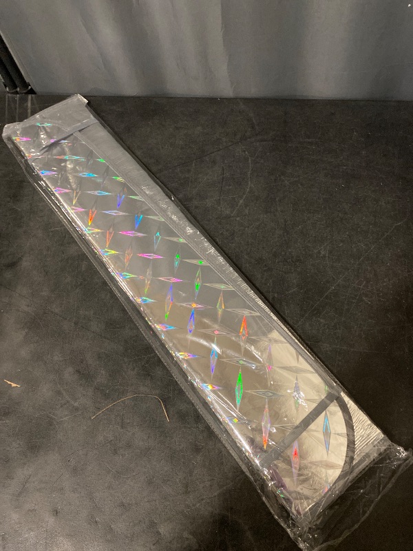 Photo 1 of 1 PC Car 55.1" x 29.5" Windshield Sunshade, Foldable Five-Layer Thickened Heat-Insulated Sunshield, Full Coverage Opaque Interior Aging Protector with Suction Cups, Universal for Cars (Silver)