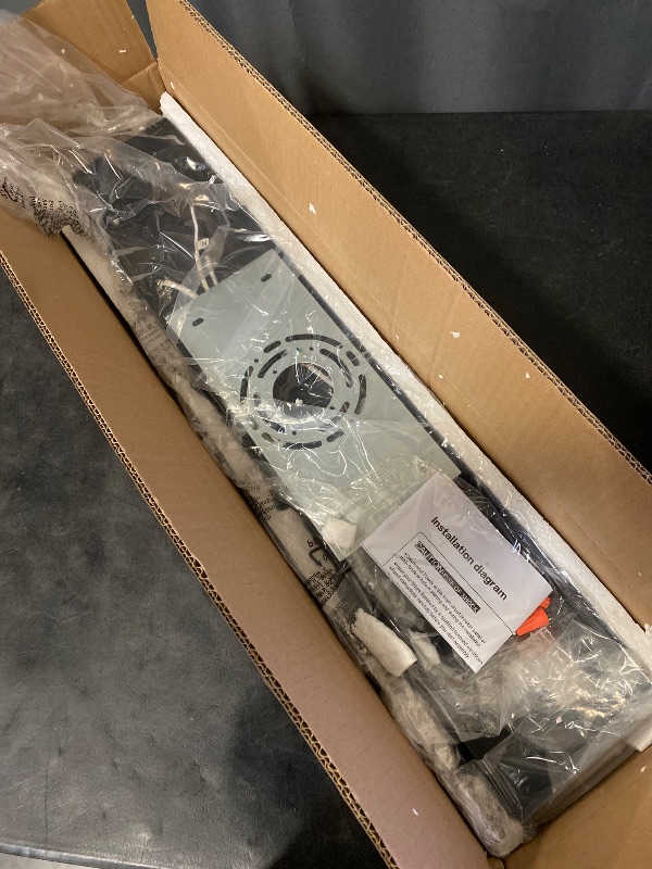 Photo 1 of 3-Light LED Modern Bathroom Vanity Light Fixtures (24-Inch, Cool White 6000K), Matte Black Modern Acrylic Bathroom Wall Lighting Fixtures Over Mirror