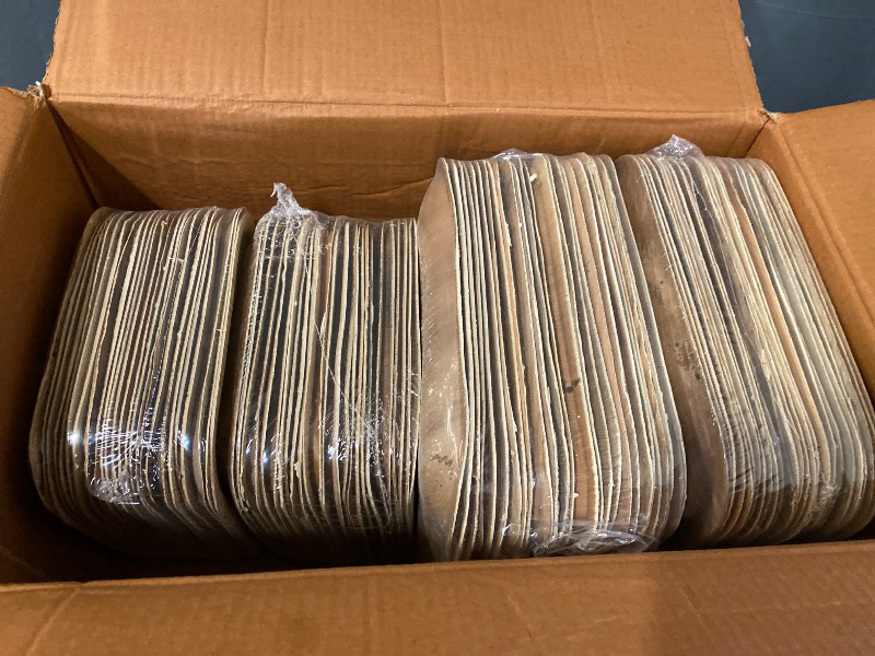 Photo 1 of Disposable Party Plates Square 8" [200] Eco Friendly Palm Leaf Plates Biodegradable For Party,BBQ,Camping,Wedding | Bamboo Plates Disposable Compostable Rustic Party Plates