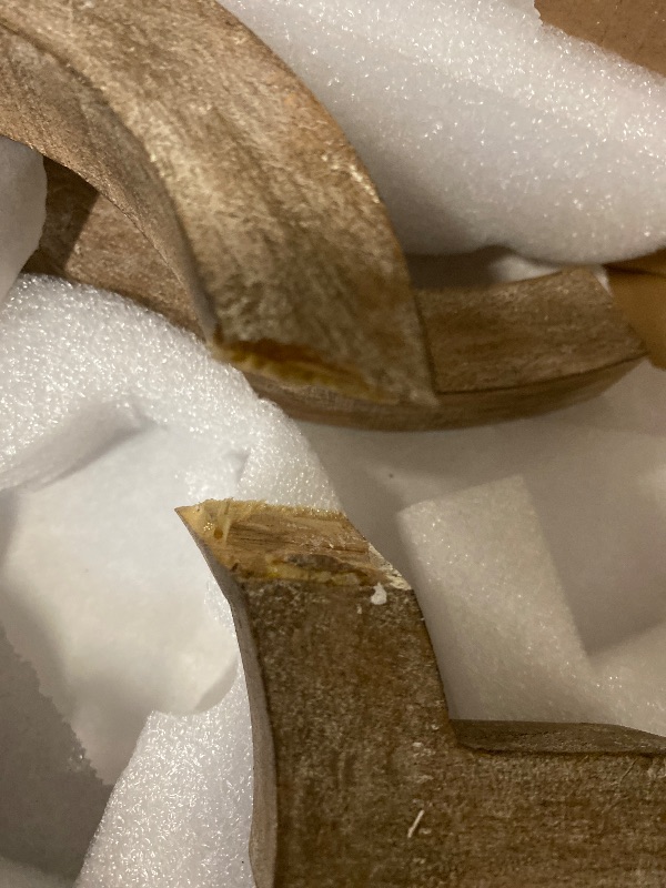 Photo 1 of Farmhouse Chandelier Light Fixtures, 4-Light Dining Room Light Fixtures Over Table, Solid Wood Chandeliers for Dining Room, 15.7“ Brown Rustic Chandeliers for Living Room Kitchen Island Bedroom Foyer