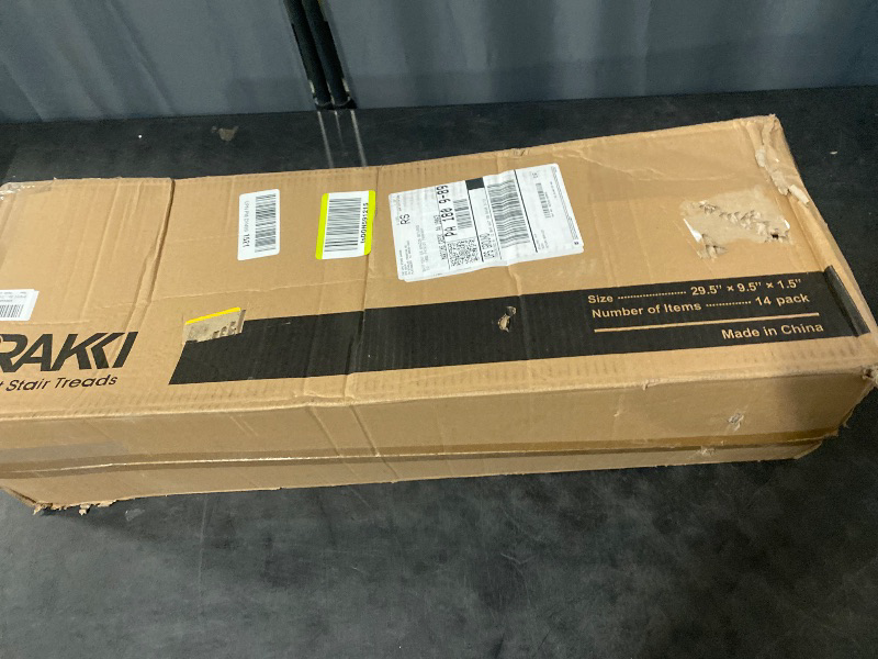 Photo 1 of Bullnose Carpet Stair Treads, Non Slip Stair Treads for Wooden Steps Indoor, Stair Runner, Soft Stair Rugs, Edging Stair Protectors, Washable, 29.5"x9.5"x1.5" 14pcs, Beige