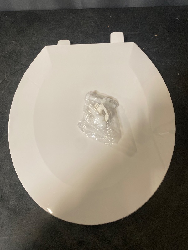 Photo 1 of K-4639-RL-0 Round Toilet Seat Replacement for KOHLER 4639-RL-0 Round-Front Toilet Seat, Quiet-Close Lid and Seat, Countoured Seat, Bumpers and Installation Hardware, White