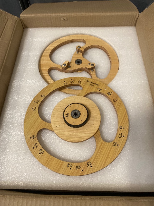 Photo 1 of Handcrafted Kinetic Wall Art 'Dejavu' - 10 Hours of Run time - No Power Needed (Brown)