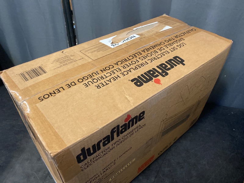 Photo 1 of duraflame® Electric Log Set 1,000 Sq Ft Infrared Heater, Faux Logs Insert with LED Flames for Existing Fireplaces, Crackling Sounds, Remote Control Included