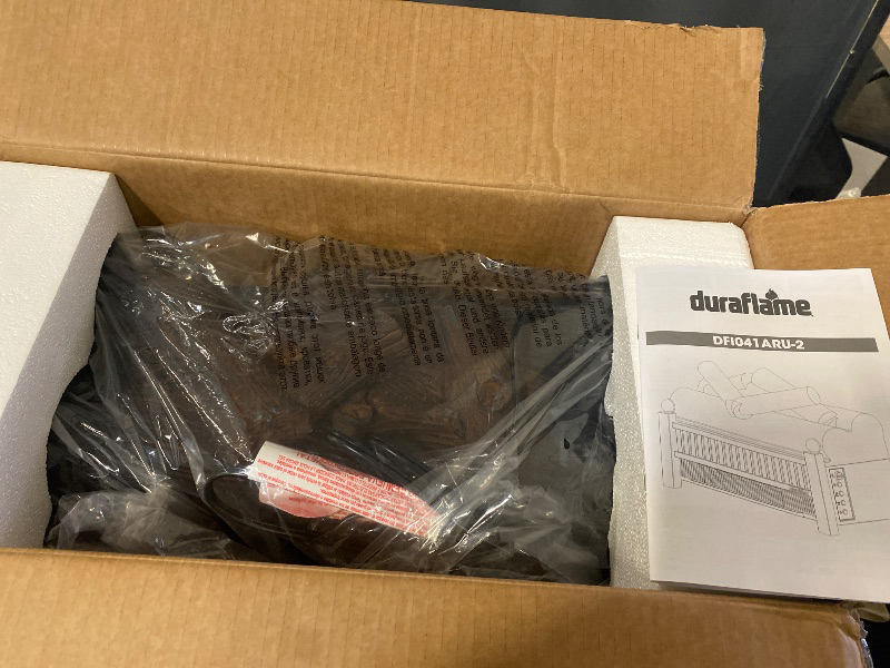 Photo 1 of duraflame® Electric Log Set 1,000 Sq Ft Infrared Heater, Faux Logs Insert with LED Flames for Existing Fireplaces, Crackling Sounds, Remote Control Included