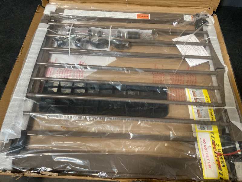 Photo 1 of Cumbor 29.7"–51.5" Extra Wide Baby Gate for Stairs, Pressure-Mounted Dog Gates for Doorways & Hallways, Auto-Close Walk-Through, No-Trip Design, Child Proof Safety, Dog/Pet Gate for Indoor Use, Brown