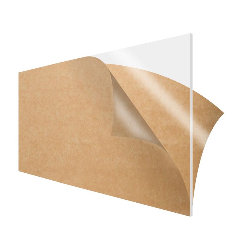 Photo 1 of Acrylic Sheet Clear Cast Plexiglass 12" x 24" Long Panel 1/8" Thick (3mm) Transparent Plastic Plexi Glass Board with Protective Paper for Signs, DIY Display Projects, Craft, Easy to Cut