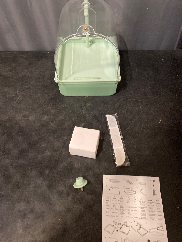 Photo 1 of Bird Shower Bath:Motion - Sensing Bird Bath Shower Bird Bath Accessories for Pet Birds Conure Budgies Cockatiels Lovebird (Green)