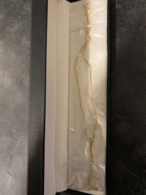 Photo 1 of 14K Gold Necklace for Women Gold Chain for Men 1/1.5/2mm Wide Thin Box Chain Thin Necklace for Women Chains Minimalist Classic Hip-Pop Necklaces Non Tarnish