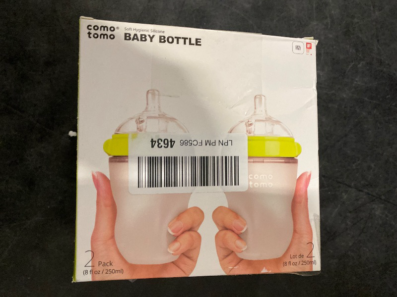 Photo 1 of Comotomo Baby Bottle Double Pack, Green, 8oz