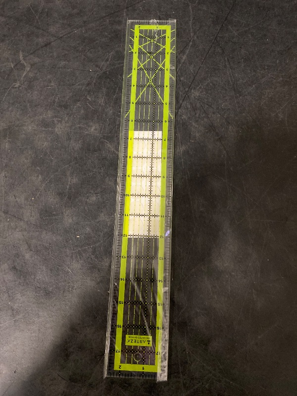 Photo 1 of ARTEZA Quilting Ruler – 2.5" x 18" Acrylic Sewing Ruler with Laser-Cut Edges and Dual-Color Grid Lines for Precision Fabric Cutting, Quilting & Patchwork