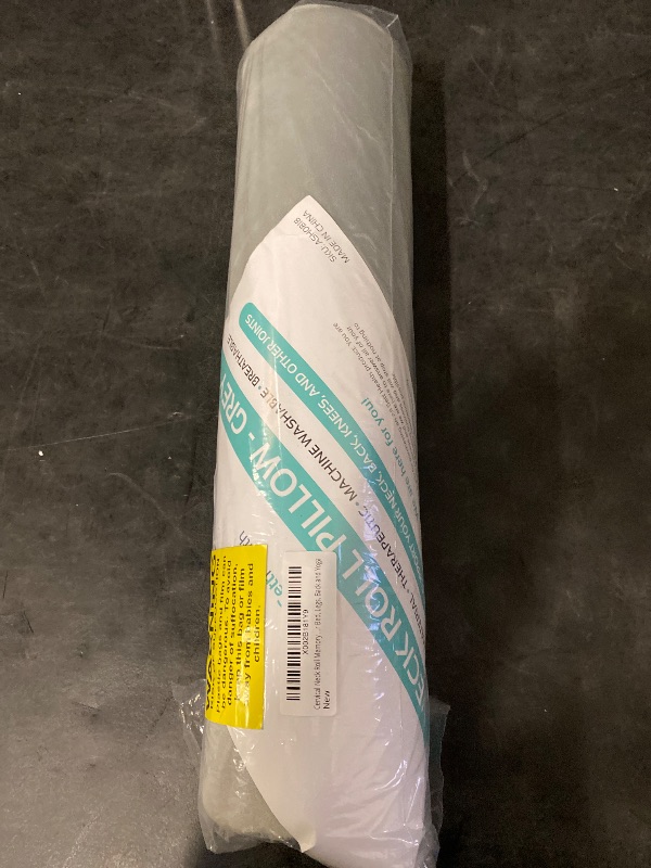 Photo 1 of AllSett Health Cervical Neck Roll Memory Foam Pillow, Bolster Pillow, Round Neck Support for Sleeping | Bolster for Bed, Legs, Back and Yoga