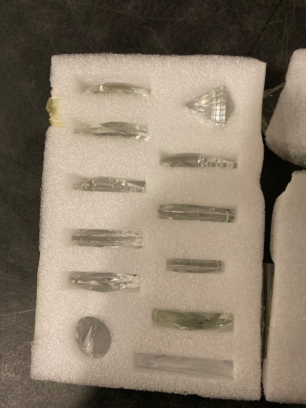 Photo 1 of H&D Pack of 12 Clear Crystal Chandelier Lamp Lighting Drops Pendants Balls Prisms Hanging Glass Prisms Parts Suncatcher Home/House Decor