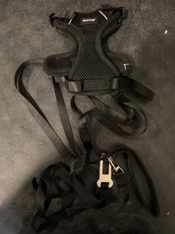 Photo 1 of Cat Harness and Leash for Walking, Cat Car Harness, Escape Proof Soft Adjustable Vest Harnesses for Cats, Easy Control Breathable Reflective Strips Harness, Kitten Harness and Leash Set, Black, S