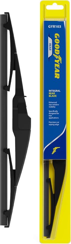 Photo 1 of Goodyear Rear 10" Integral Rear Wiper Blade with Polymer Hard Shell Frame, Replacement Rear Window Wiper Blade for Integral Wiper Arms, Pack of 1