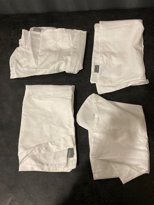 Photo 1 of 4-Pack 100% Cotton Lumbar Comfortable Solid Decorative Throw Pillow Case Rectangle Cushion Cover DIY Throw Pillowcase for Sofa Bed(Only Covers,Not Pillow Shams)(12x20inch/30x50cm,White)