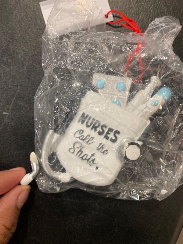 Photo 1 of Ganz Nurses Call The Shots Nurse Pocket Christmas Ornament 4 Inch Multicolor